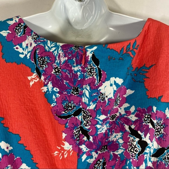 Plenty By Tracy Reese Dress Sheath‎ Pink Blue Floral Print Sleeveless Size 10 - Picture 7 of 10